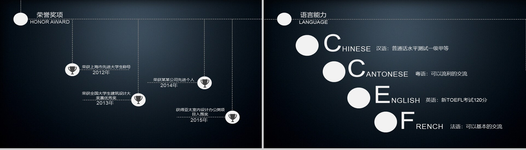 黑色高端商务时尚岗位竞聘求职简历PPT模板-4