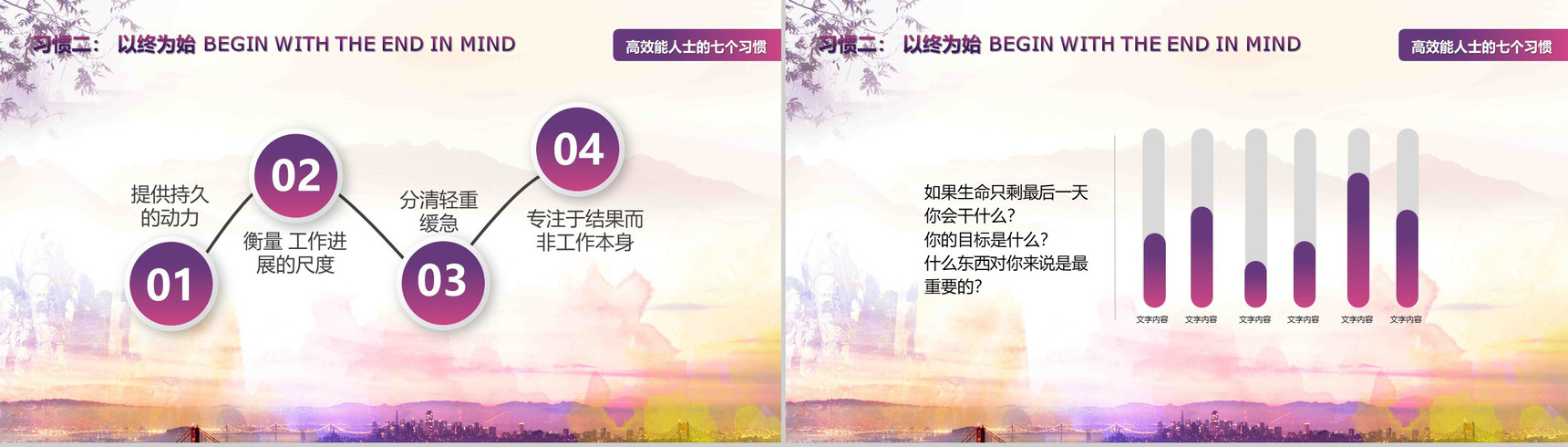 中国风高效能人士的七个习惯PPT模板-9