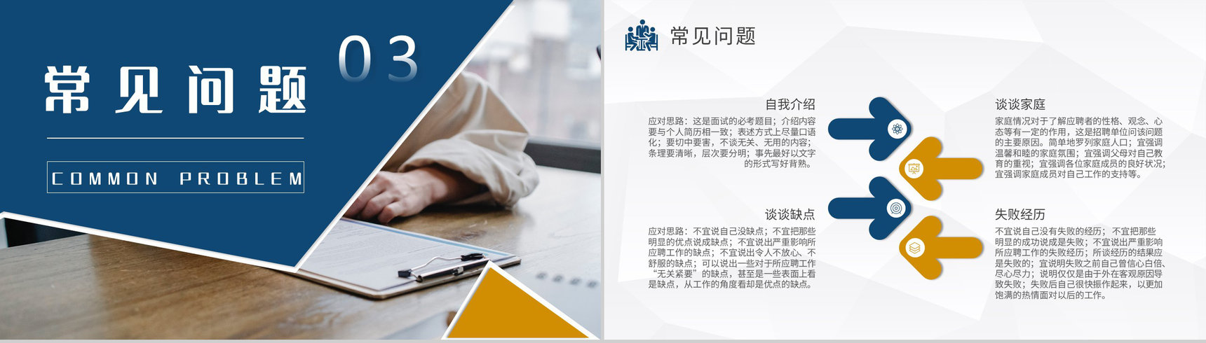 个人求职面试培训的内容总结常见问题及解答培训课件PPT模板-6