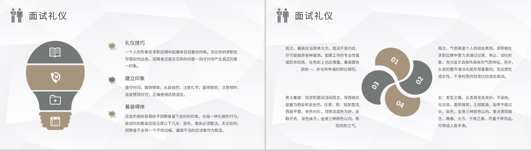 求职者自我心理调节技巧总结面试礼仪培训心得PPT模板-3