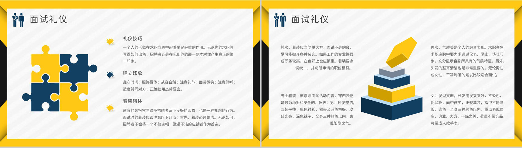 职场面试礼仪培训个人求职过程沟通技巧总结PPT模板-5