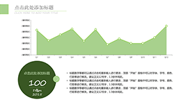 清新简约数据图表面积图