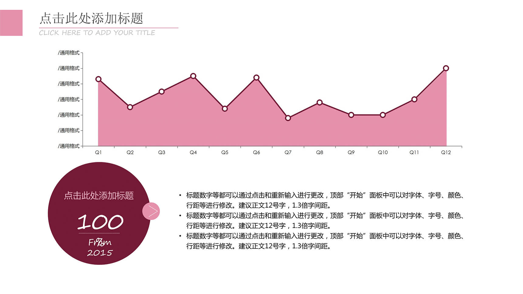 清新简约数据图表面积图-2