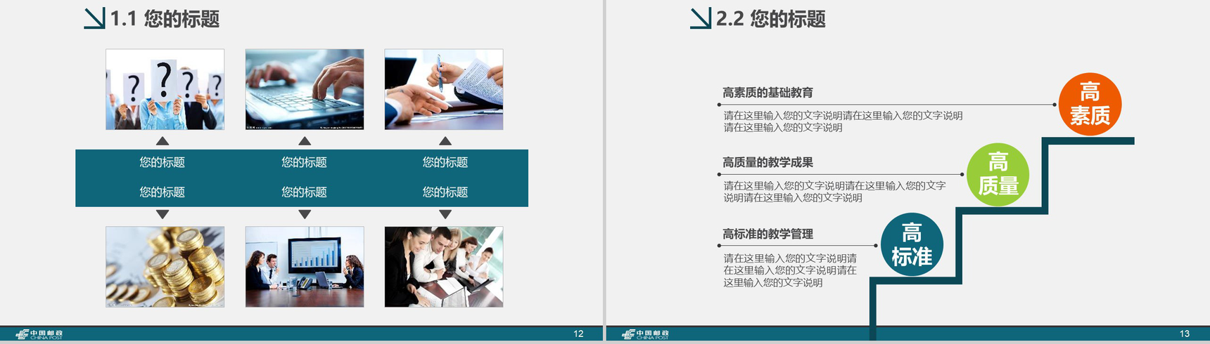 中国邮政通用工作汇报总结计划PPT模板-7