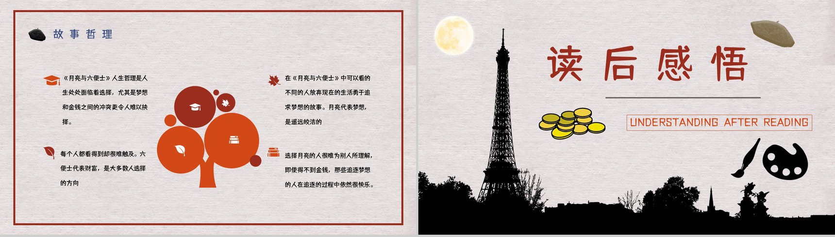 国外经典小说毛姆《月亮与六便士》好书分享读书心得体会交流分享PPT模板-14