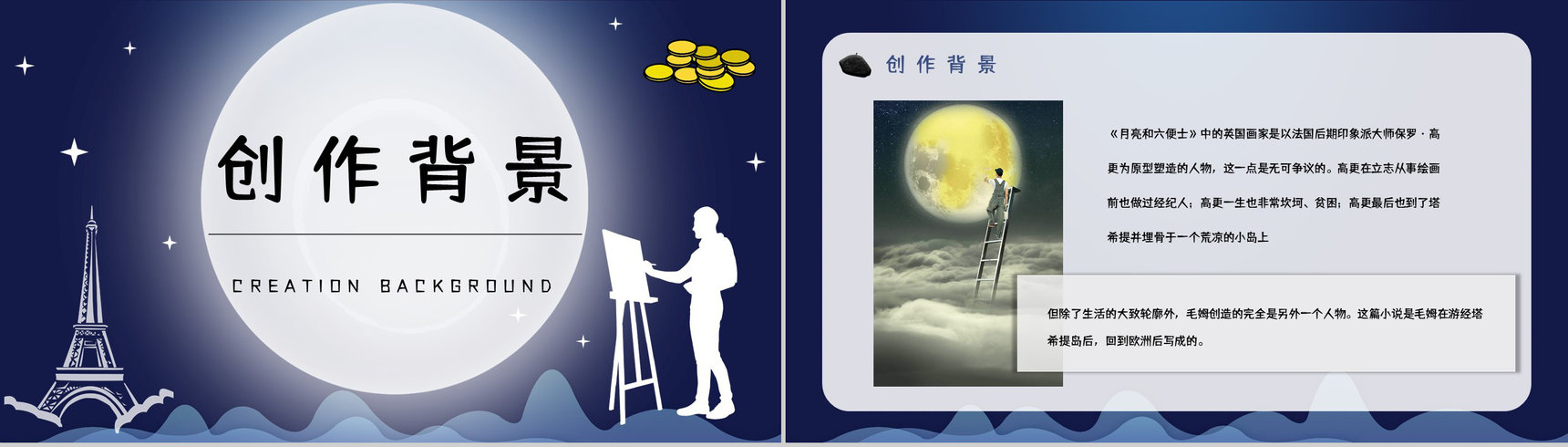 英国小说家毛姆代表作《月亮与六便士》内容简介作品鉴赏分析课件PPT模板-6