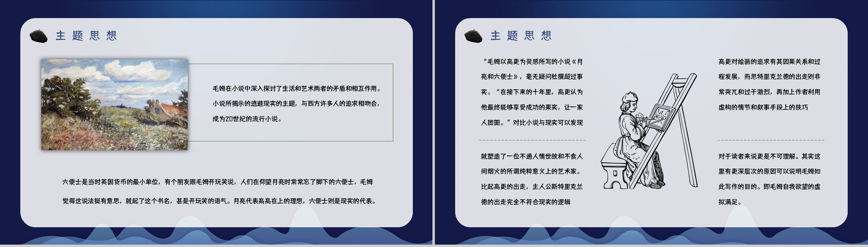 英国小说家毛姆代表作《月亮与六便士》内容简介作品鉴赏分析课件PPT模板-9