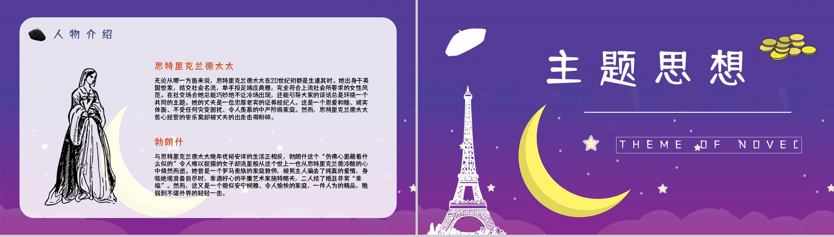 著名小说家毛姆代表作《月亮与六便士》名著阅读赏析读书心得交流分享PPT模板-8
