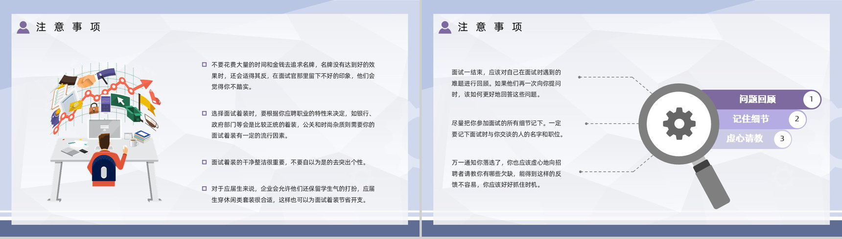 企业人力资源员工面试基本流程毕业生求职应聘技巧培训讲座PPT模板-9