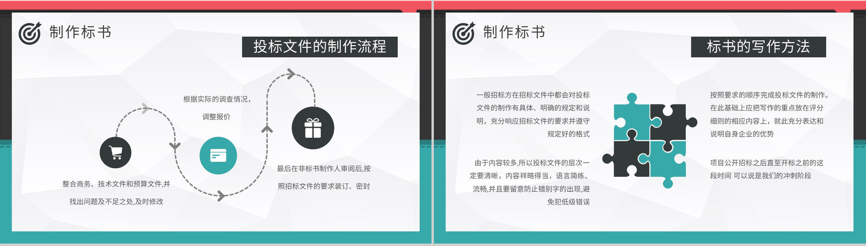 公司商务部门新员工入职培训投标书制作流程学习PPT模板-11