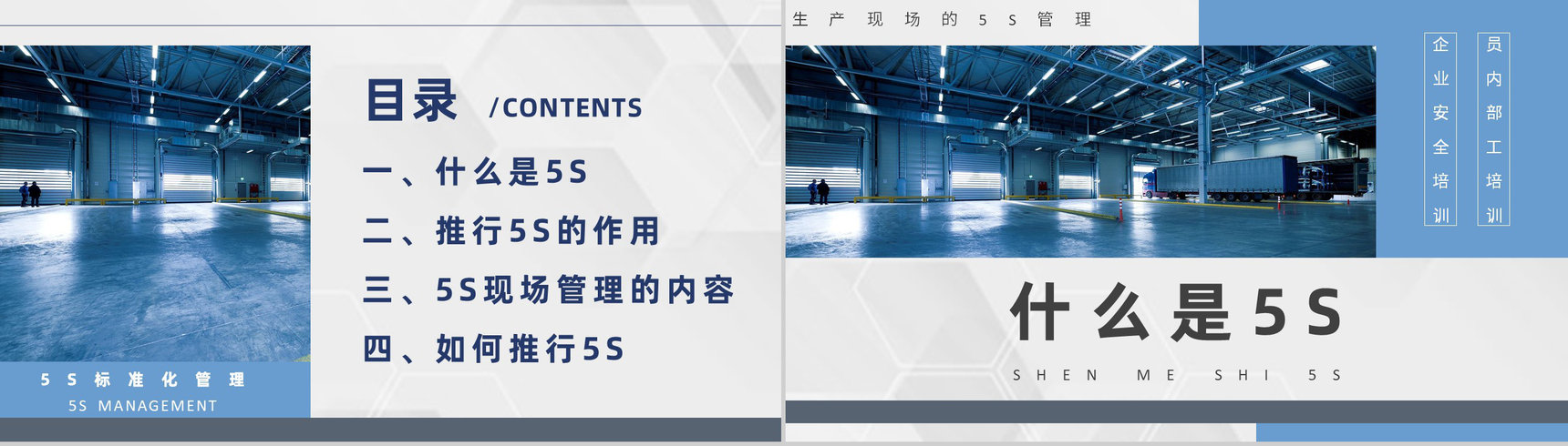 车间现场作业管理人员5S现场管理的具体内容经典步骤宣传标语PPT模板-2