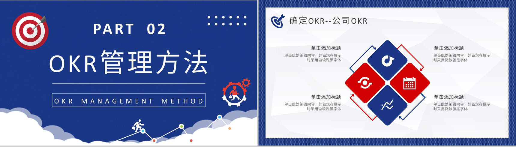 职场员工OKR目标管理培训教案个人OKR制定举例演讲PPT模板-5