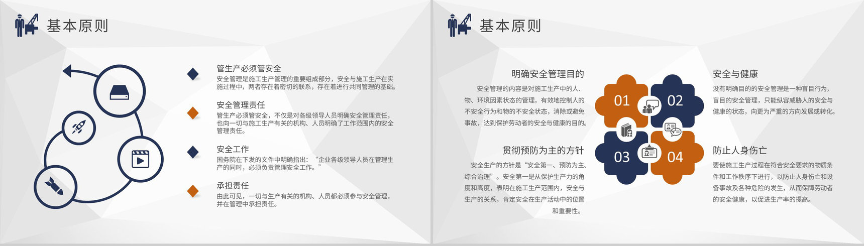 单位工地人员施工建设方案项目管理人员安全教育培训讲座PPT模板-3