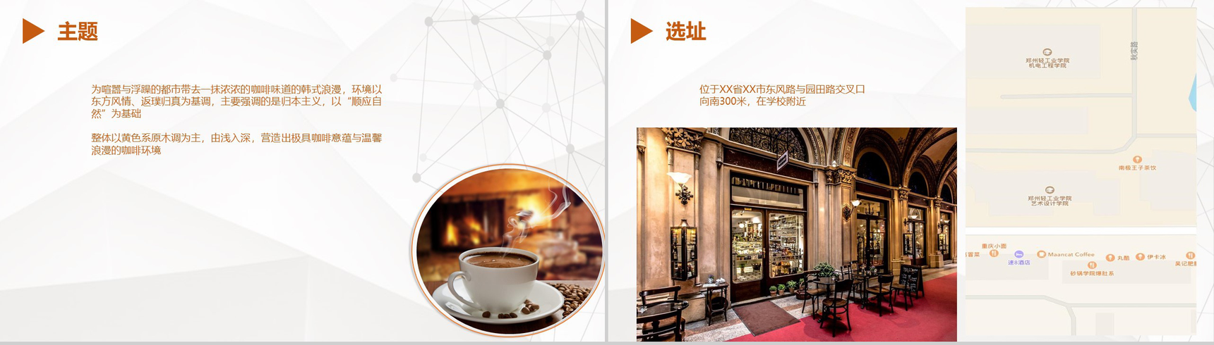 不同的品味相同的口味!XX咖啡厅创业室内设计PPT模板-3