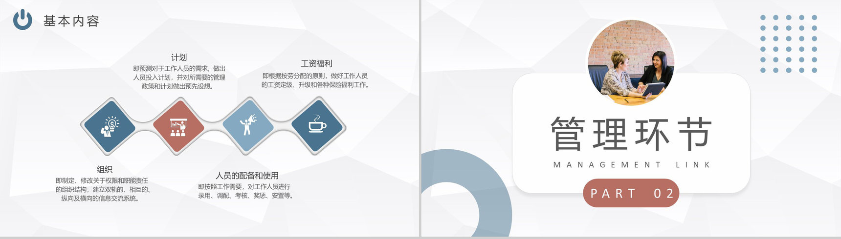 行政人事管理计划部门员工岗位技能学习人事管理培训总结PPT模板-4