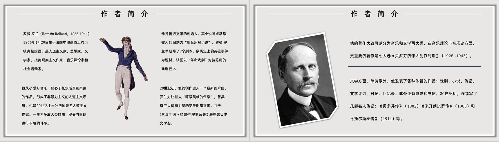罗曼罗兰《名人传》作品简介名著知识点梳理教师备课PPT模板-9