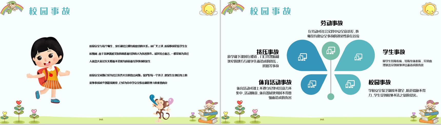 校园安全儿童安全防范意识知识教育培训讲座主题班会PPT模板-3