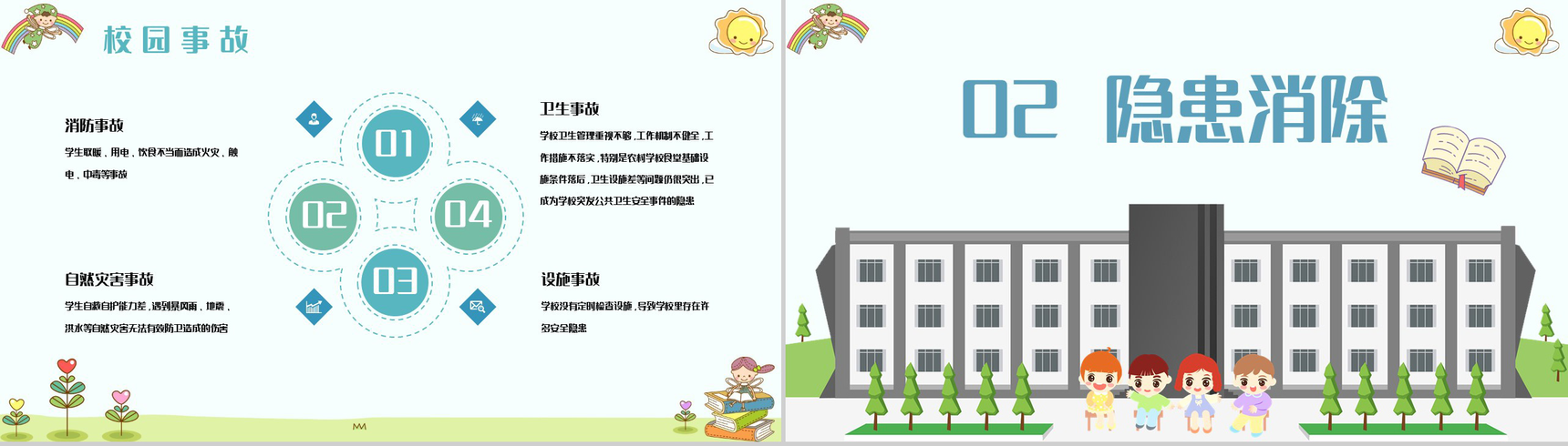 校园安全儿童安全防范意识知识教育培训讲座主题班会PPT模板-4