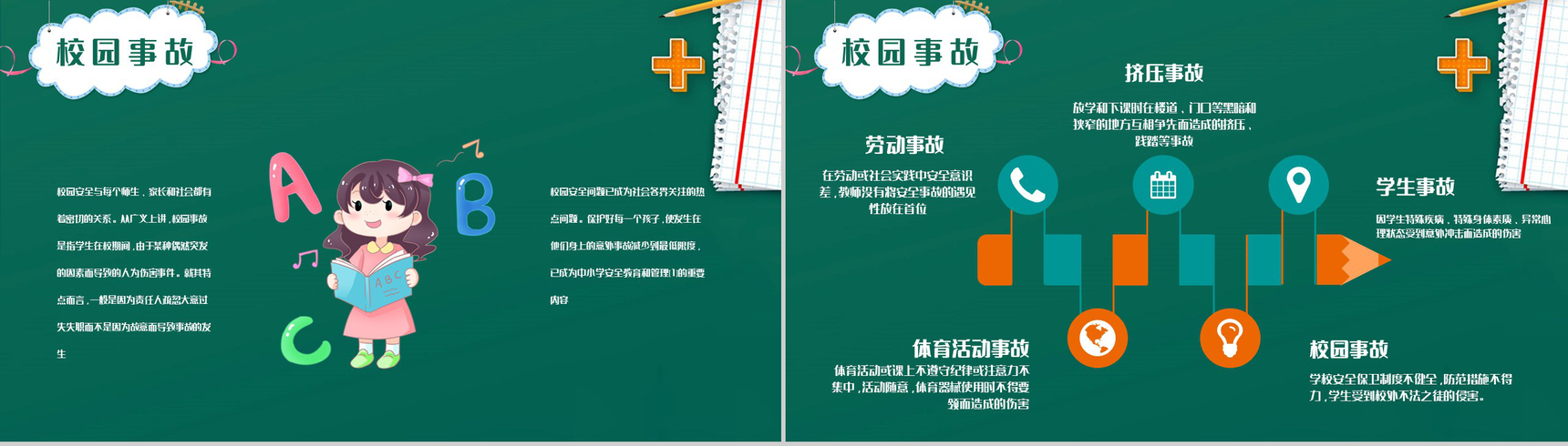 中小学生开学第一课校园安全知识培训讲座学生安全教育PPT模板-3