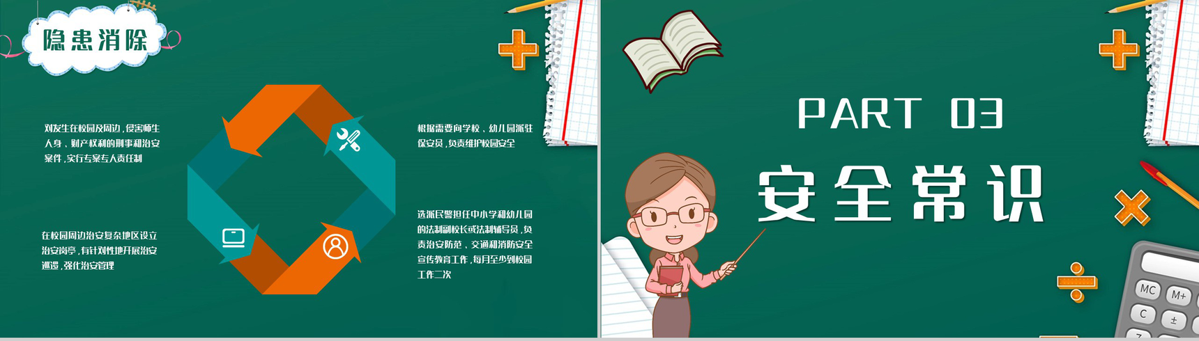 中小学生开学第一课校园安全知识培训讲座学生安全教育PPT模板-6